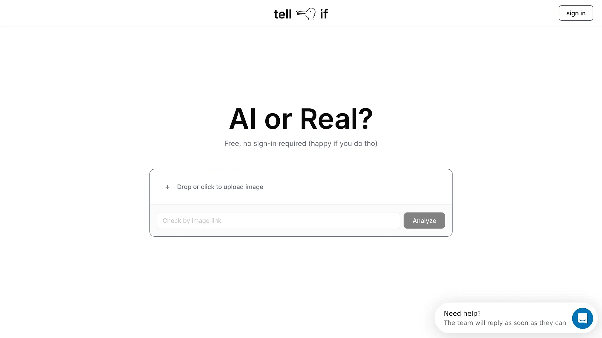 Tell if AI